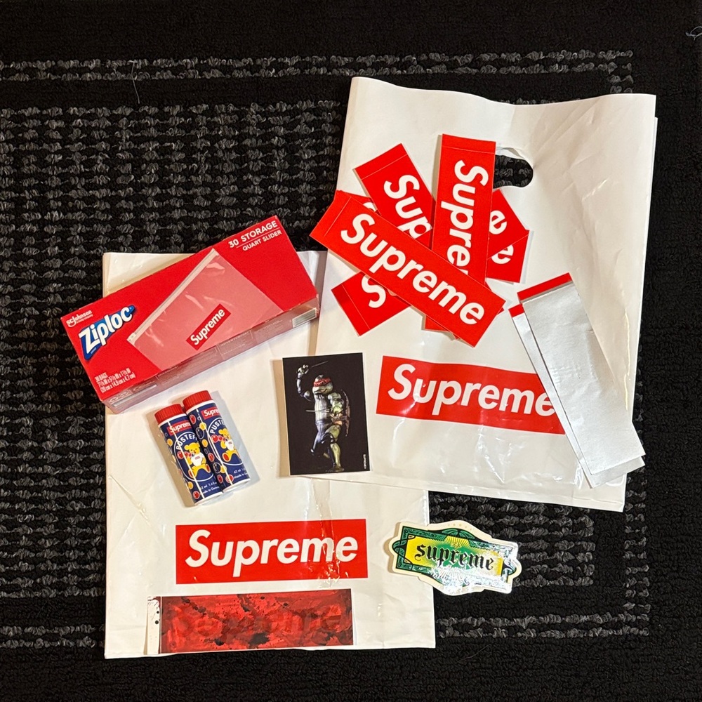 Supreme items, as shown.